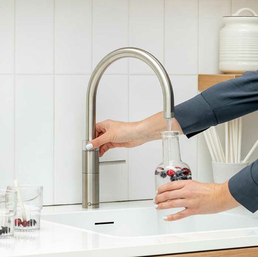 Noyeks > QUOOKER PRO3 Fusion Round 3FRRVS Tap Stainless Steel > Hot